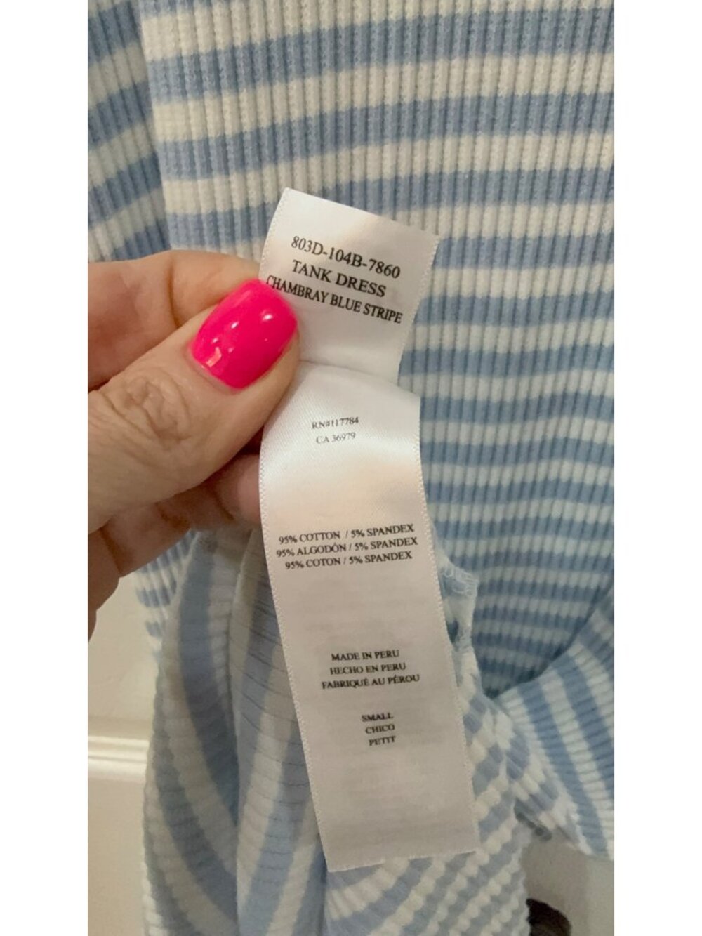 Rails VGUC Chambary & White Striped Ribbed Sleeveless Midi Dress in Size Small - Picture 11 of 12